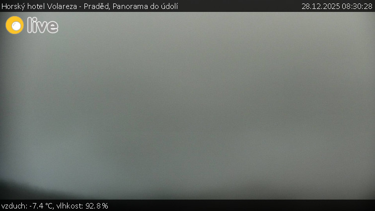 Horský hotel Volareza - Praděd - Panorama do údolí - 28.12.2025 v 08:30