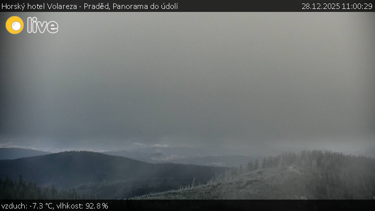 Horský hotel Volareza - Praděd - Panorama do údolí - 28.12.2025 v 11:00