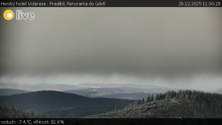 Horský hotel Volareza - Praděd - Panorama do údolí - 28.12.2025 v 11:30