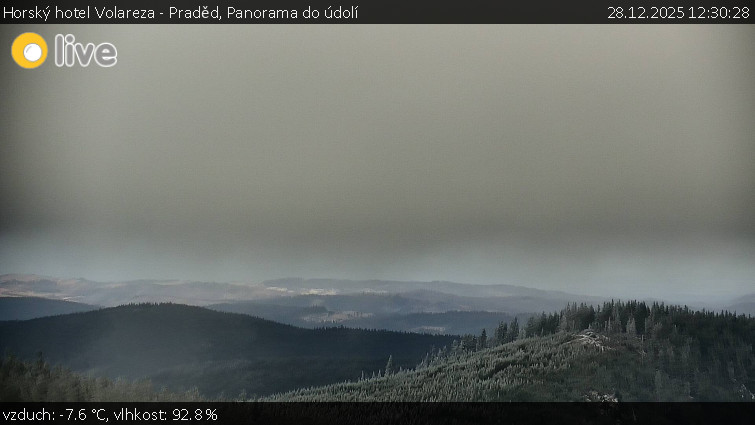 Horský hotel Volareza - Praděd - Panorama do údolí - 28.12.2025 v 12:30