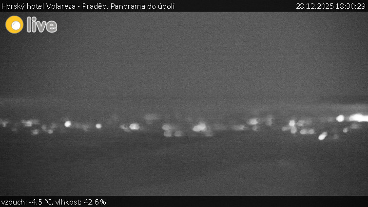 Horský hotel Volareza - Praděd - Panorama do údolí - 28.12.2025 v 18:30