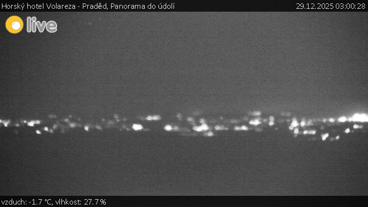 Horský hotel Volareza - Praděd - Panorama do údolí - 29.12.2025 v 03:00