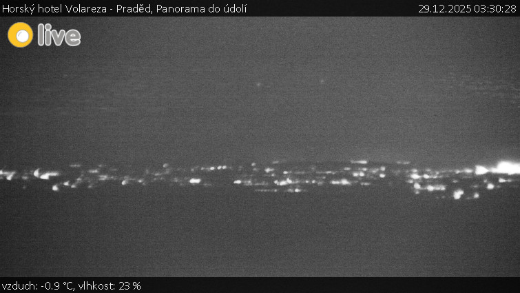 Horský hotel Volareza - Praděd - Panorama do údolí - 29.12.2025 v 03:30