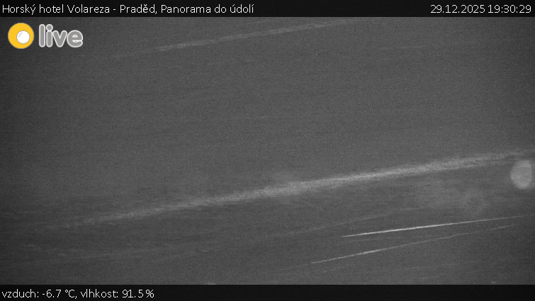 Horský hotel Volareza - Praděd - Panorama do údolí - 29.12.2025 v 19:30