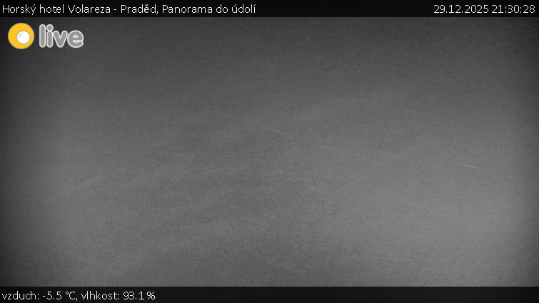 Horský hotel Volareza - Praděd - Panorama do údolí - 29.12.2025 v 21:30