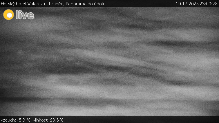 Horský hotel Volareza - Praděd - Panorama do údolí - 29.12.2025 v 23:00