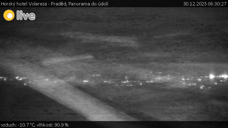 Horský hotel Volareza - Praděd - Panorama do údolí - 30.12.2025 v 06:30