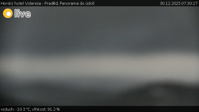 Horský hotel Volareza - Praděd - Panorama do údolí - 30.12.2025 v 07:30