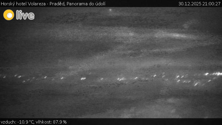 Horský hotel Volareza - Praděd - Panorama do údolí - 30.12.2025 v 21:00