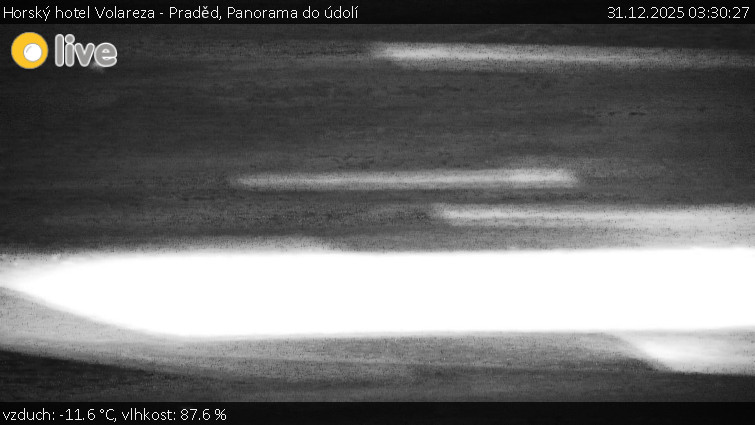 Horský hotel Volareza - Praděd - Panorama do údolí - 31.12.2025 v 03:30