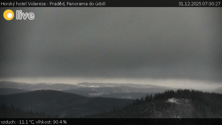 Horský hotel Volareza - Praděd - Panorama do údolí - 31.12.2025 v 07:30