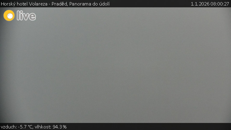 Horský hotel Volareza - Praděd - Panorama do údolí - 1.1.2026 v 08:00