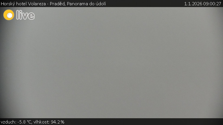 Horský hotel Volareza - Praděd - Panorama do údolí - 1.1.2026 v 09:00