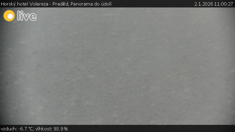 Horský hotel Volareza - Praděd - Panorama do údolí - 2.1.2026 v 11:00