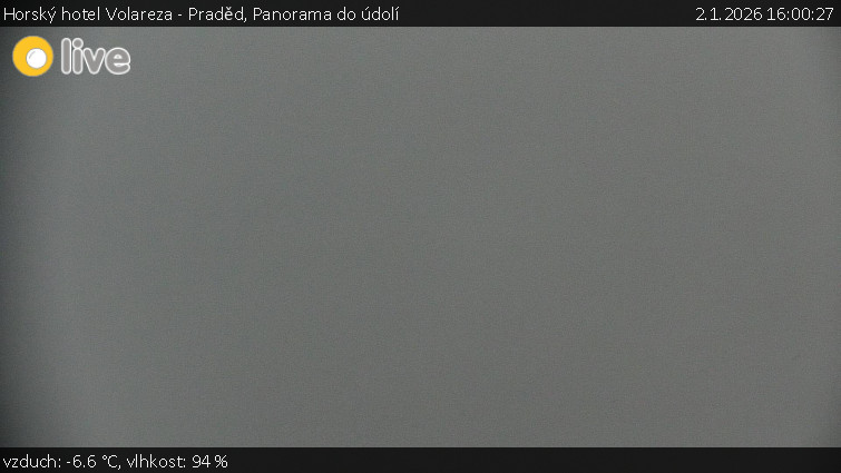 Horský hotel Volareza - Praděd - Panorama do údolí - 2.1.2026 v 16:00