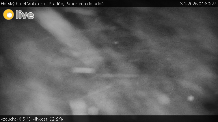 Horský hotel Volareza - Praděd - Panorama do údolí - 3.1.2026 v 04:30