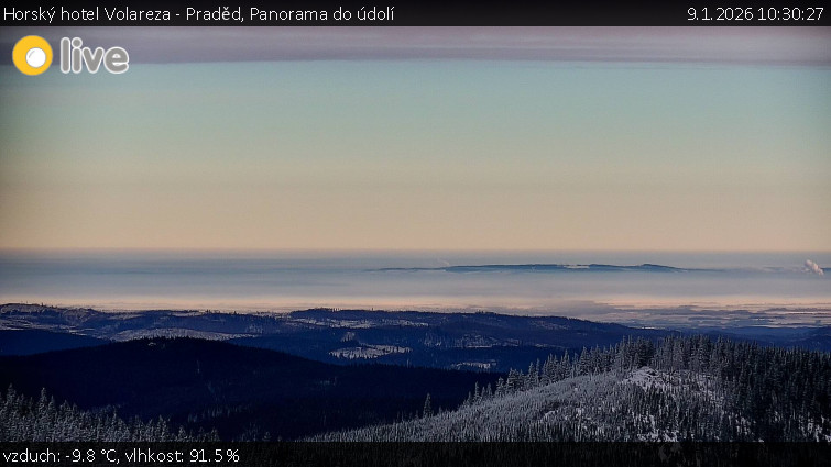 Horský hotel Volareza - Praděd - Panorama do údolí - 9.1.2026 v 10:30