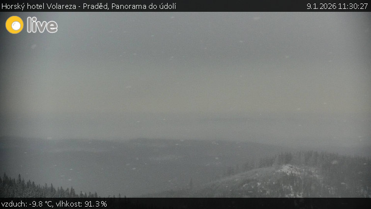 Horský hotel Volareza - Praděd - Panorama do údolí - 9.1.2026 v 11:30