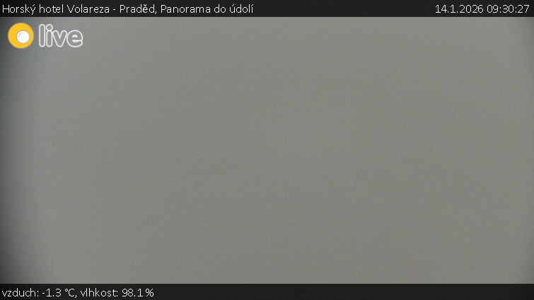 Horský hotel Volareza - Praděd - Panorama do údolí - 14.1.2026 v 09:30
