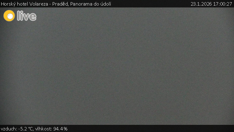 Horský hotel Volareza - Praděd - Panorama do údolí - 23.1.2026 v 17:00