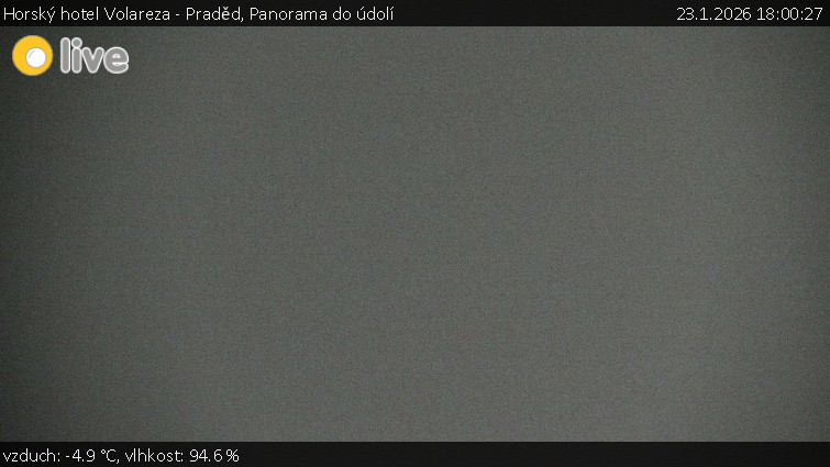 Horský hotel Volareza - Praděd - Panorama do údolí - 23.1.2026 v 18:00