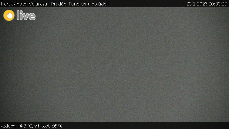 Horský hotel Volareza - Praděd - Panorama do údolí - 23.1.2026 v 20:30