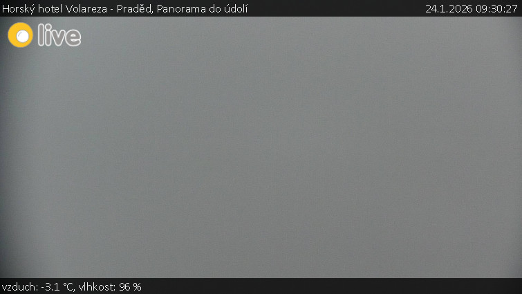 Horský hotel Volareza - Praděd - Panorama do údolí - 24.1.2026 v 09:30