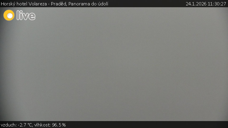 Horský hotel Volareza - Praděd - Panorama do údolí - 24.1.2026 v 11:30