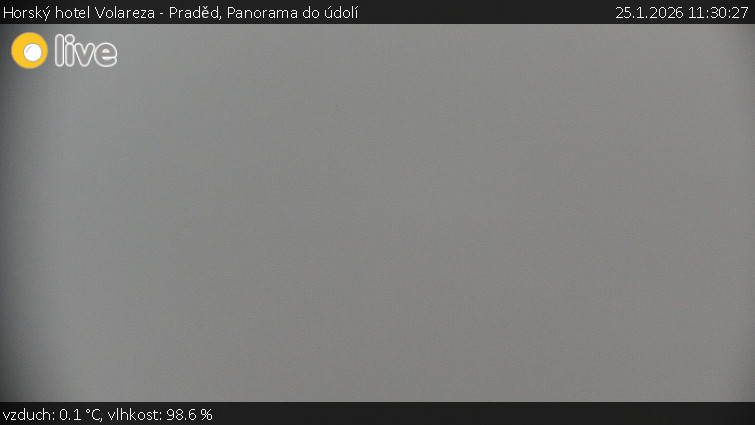 Horský hotel Volareza - Praděd - Panorama do údolí - 25.1.2026 v 11:30