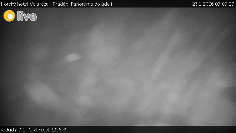 Horský hotel Volareza - Praděd - Panorama do údolí - 26.1.2026 v 03:00