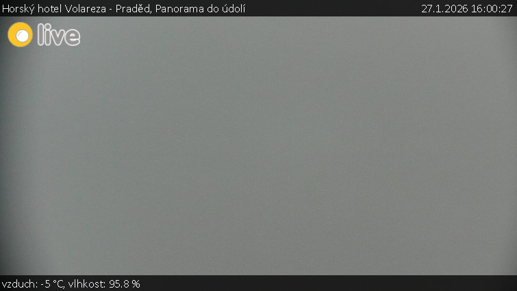 Horský hotel Volareza - Praděd - Panorama do údolí - 27.1.2026 v 16:00
