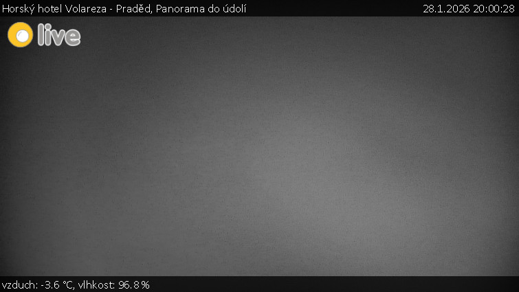 Horský hotel Volareza - Praděd - Panorama do údolí - 28.1.2026 v 20:00