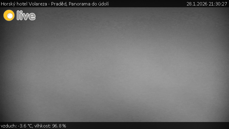 Horský hotel Volareza - Praděd - Panorama do údolí - 28.1.2026 v 21:30