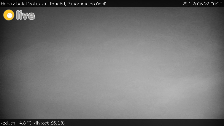 Horský hotel Volareza - Praděd - Panorama do údolí - 29.1.2026 v 22:00