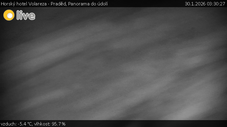 Horský hotel Volareza - Praděd - Panorama do údolí - 30.1.2026 v 03:30