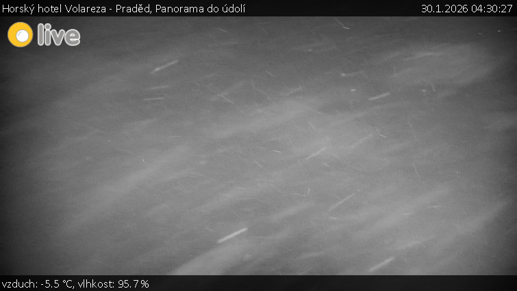 Horský hotel Volareza - Praděd - Panorama do údolí - 30.1.2026 v 04:30