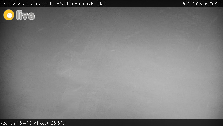 Horský hotel Volareza - Praděd - Panorama do údolí - 30.1.2026 v 06:00