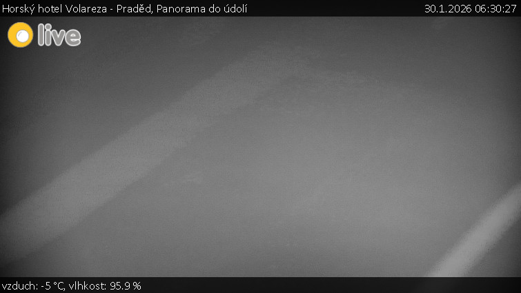 Horský hotel Volareza - Praděd - Panorama do údolí - 30.1.2026 v 06:30