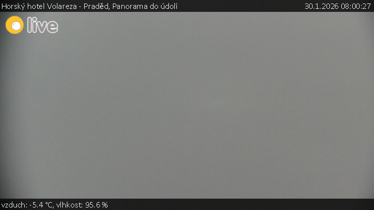 Horský hotel Volareza - Praděd - Panorama do údolí - 30.1.2026 v 08:00