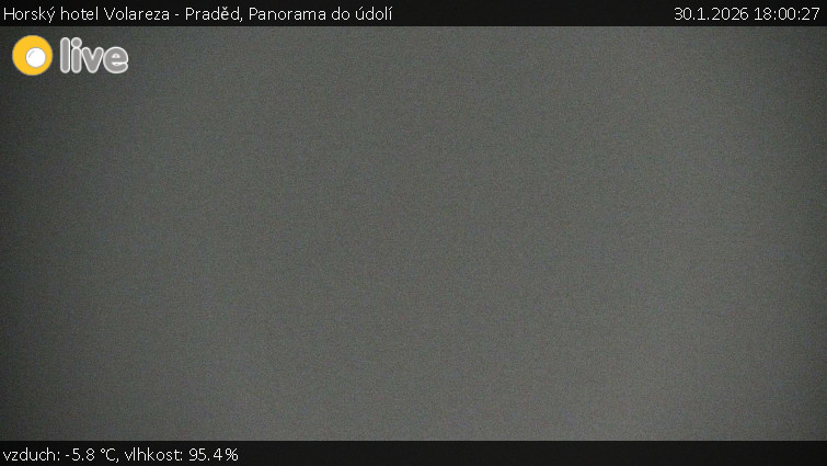 Horský hotel Volareza - Praděd - Panorama do údolí - 30.1.2026 v 18:00