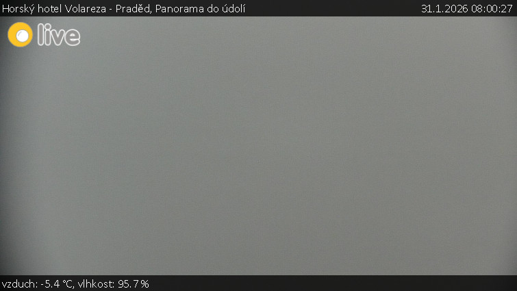 Horský hotel Volareza - Praděd - Panorama do údolí - 31.1.2026 v 08:00
