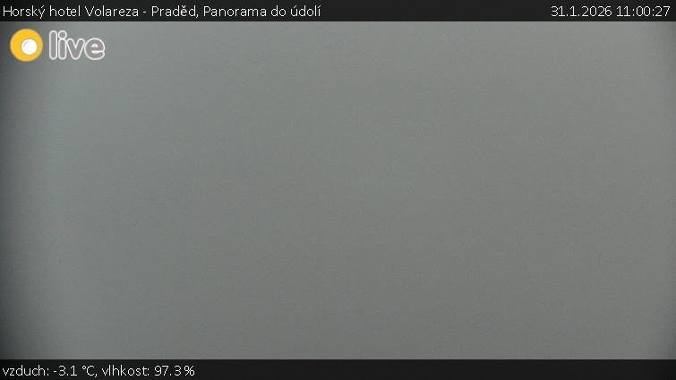 Horský hotel Volareza - Praděd - Panorama do údolí - 31.1.2026 v 11:00