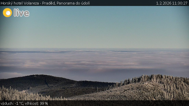 Horský hotel Volareza - Praděd - Panorama do údolí - 1.2.2026 v 11:30