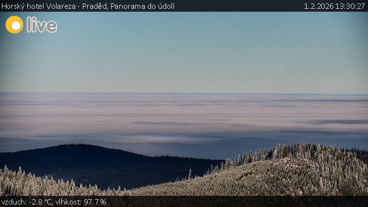 Horský hotel Volareza - Praděd - Panorama do údolí - 1.2.2026 v 13:30