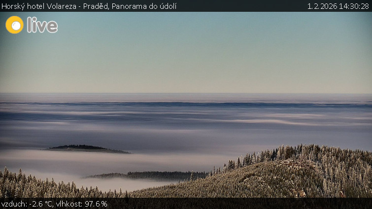 Horský hotel Volareza - Praděd - Panorama do údolí - 1.2.2026 v 14:30