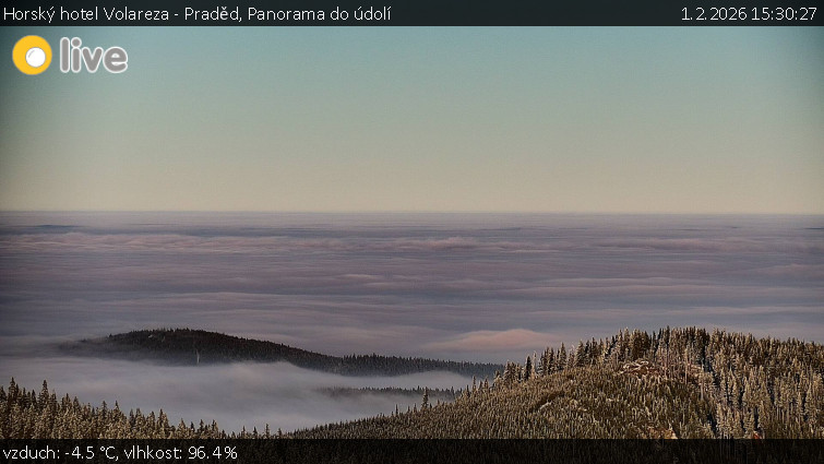 Horský hotel Volareza - Praděd - Panorama do údolí - 1.2.2026 v 15:30