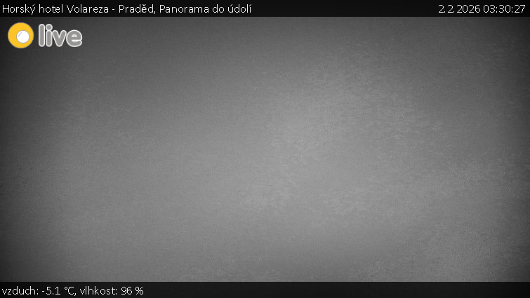 Horský hotel Volareza - Praděd - Panorama do údolí - 2.2.2026 v 03:30