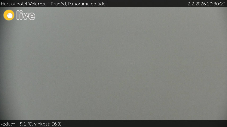 Horský hotel Volareza - Praděd - Panorama do údolí - 2.2.2026 v 10:30