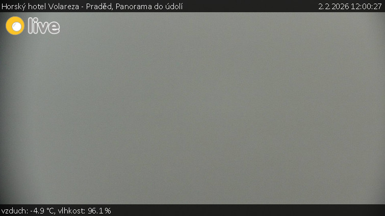 Horský hotel Volareza - Praděd - Panorama do údolí - 2.2.2026 v 12:00