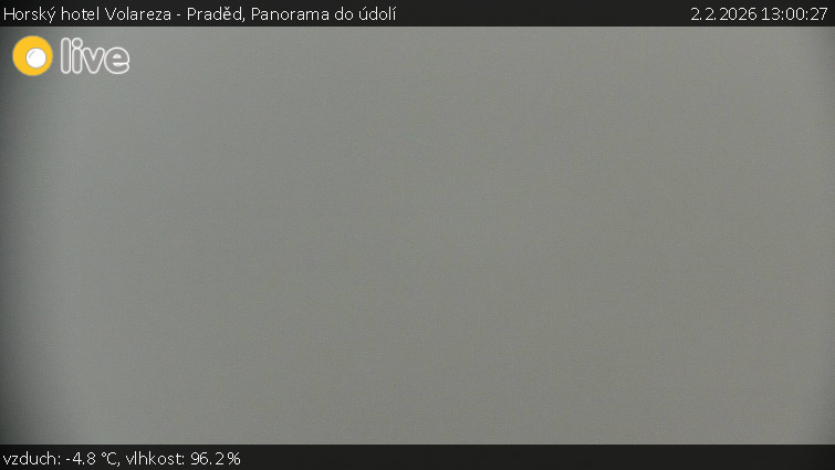 Horský hotel Volareza - Praděd - Panorama do údolí - 2.2.2026 v 13:00